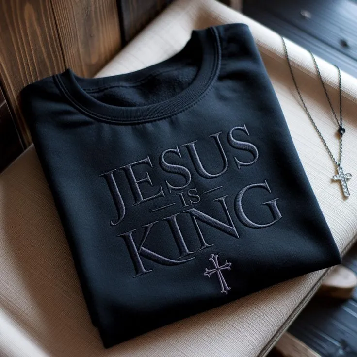 Jesus Is King Crewneck Sweater – Revelation 19:16 Edition (Green)