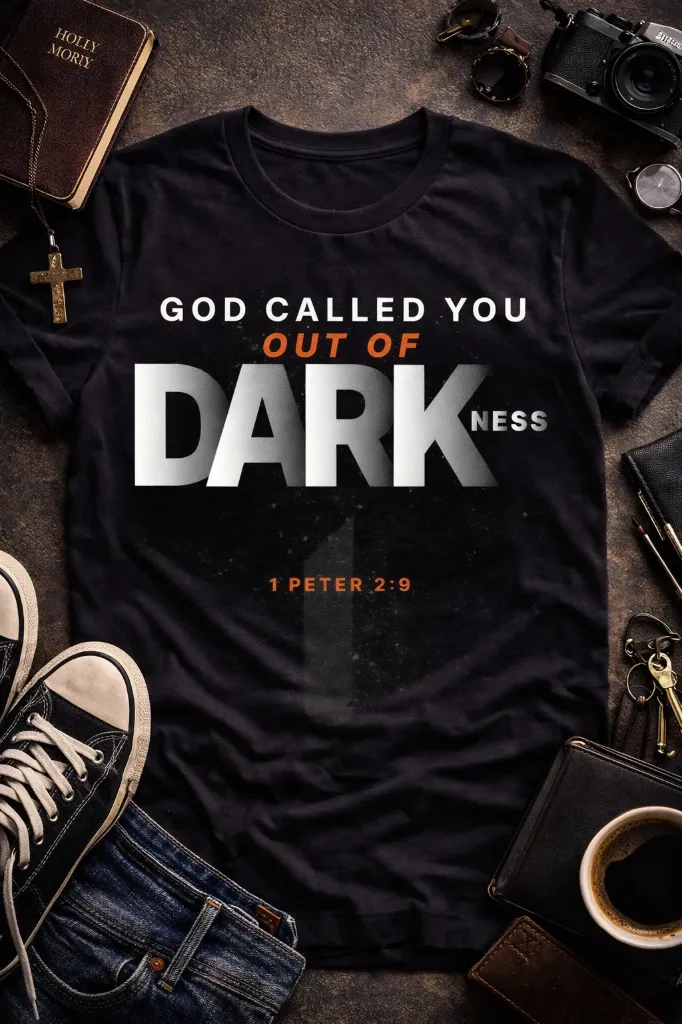 Called Out of Darkness T-Shirt – 1 Peter 2:9 Edition