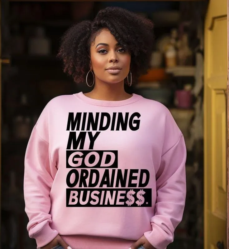 Minding My God Ordained Business Crewneck Sweater – Proverbs 16:3 Edition (Green)