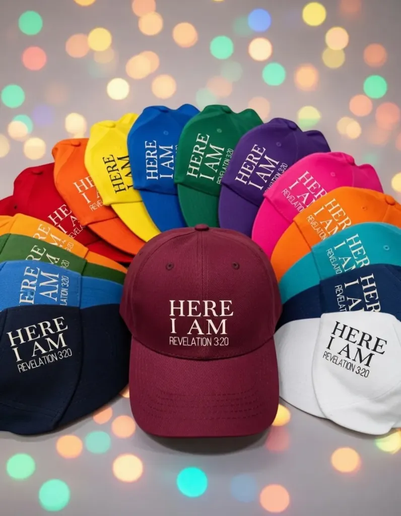 Here I Am Cap – Revelation 3:20 Edition (Green)