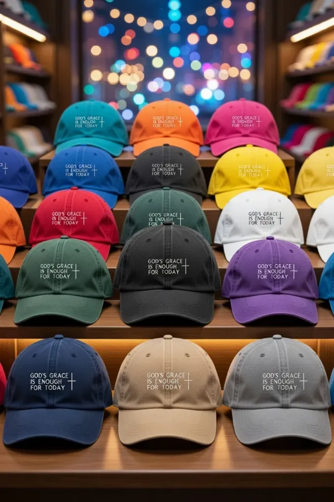 God’s Grace Is Enough Cap – 2 Corinthians 12:9 Edition (Green)