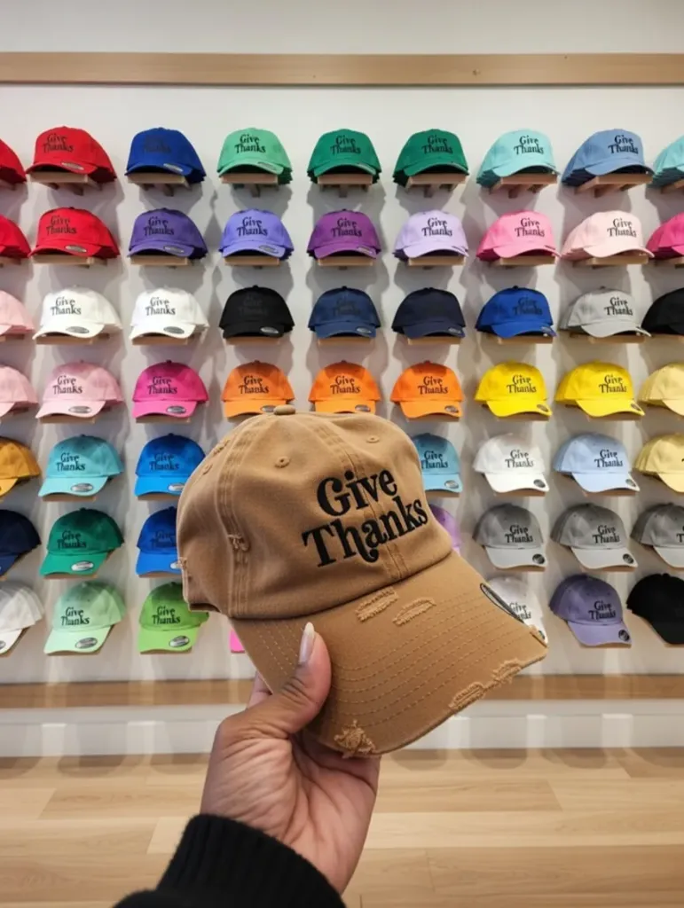 Give Thanks Cap – 1 Thessalonians 5:18 Edition (Green)