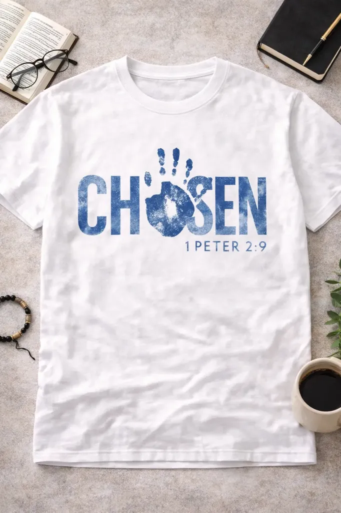 Chosen T-Shirt – 1 Peter 2:9 Edition (Green, S)