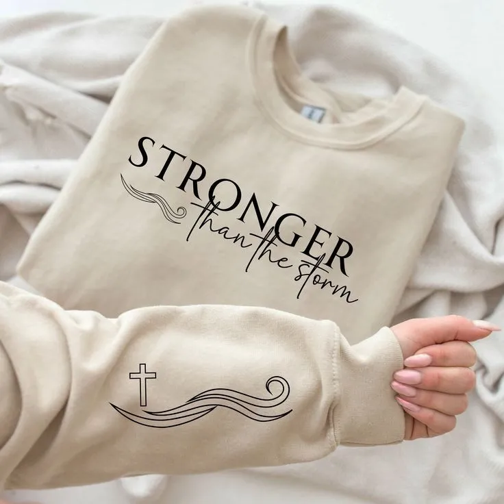 Stronger Than The Storm Crewneck Sweater – Mark 4:39 Edition