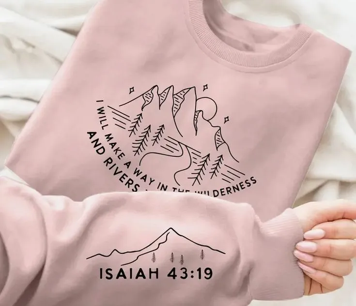 I Will Make a Way Crewneck Sweater– Isaiah 43:19 Edition (Green)