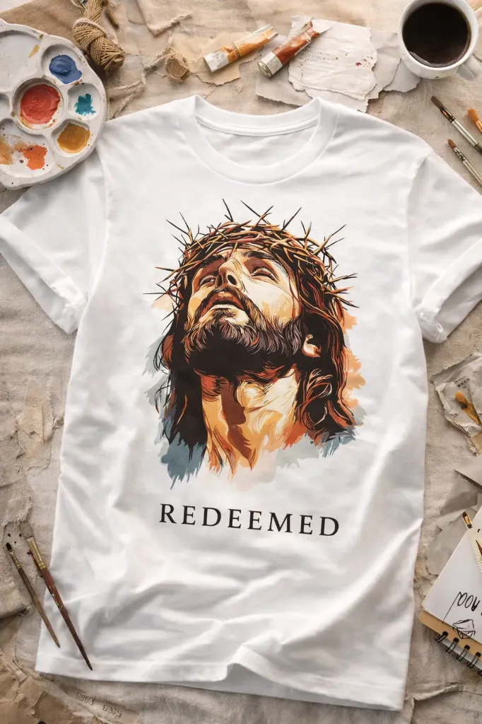 Redeemed T-Shirt – Colossians 1:13–14 Edition (Green, S)