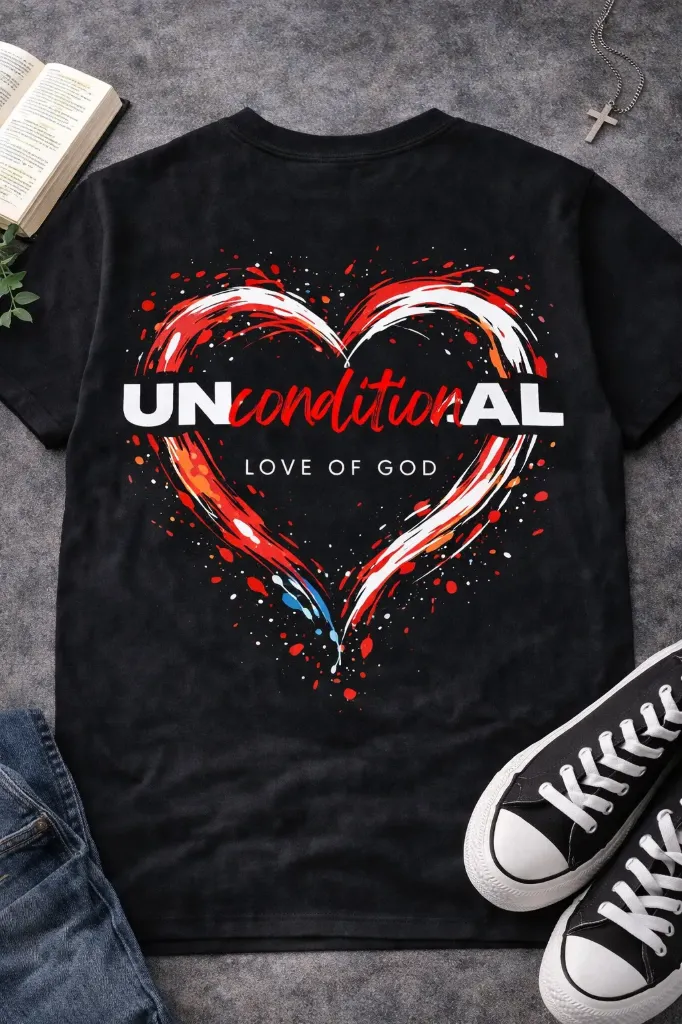 Unconditional T-Shirt – Romans 5:8 Edition (Green, S)